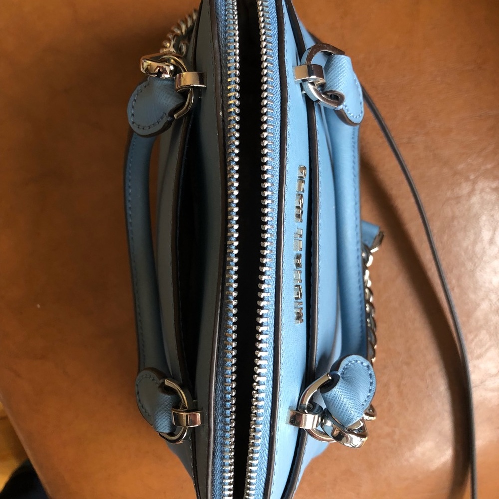 Michael Khors Emmy Small Cross Body Bag Sky Blue - Picture 8 of 8